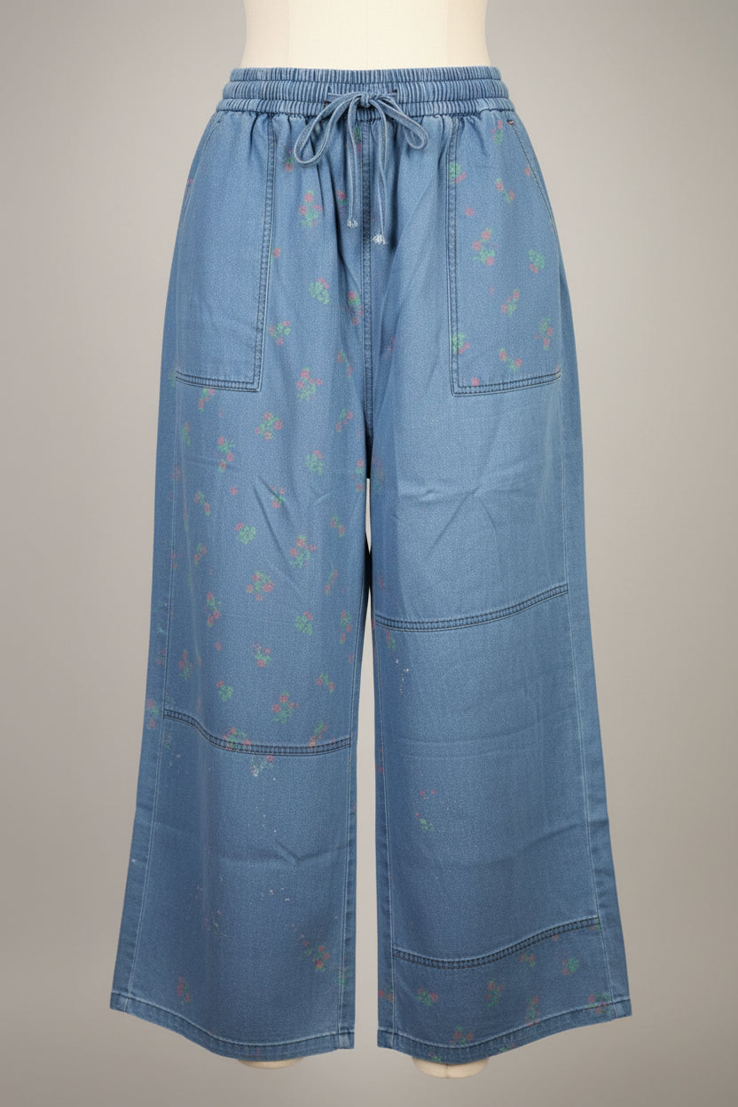Soft Jeans Wide Leg Pants