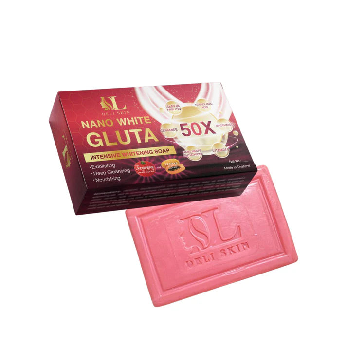 Deli Skin Nano Gluta Soap – Intensive Whitening & Deep Cleansing (50x) - 90g