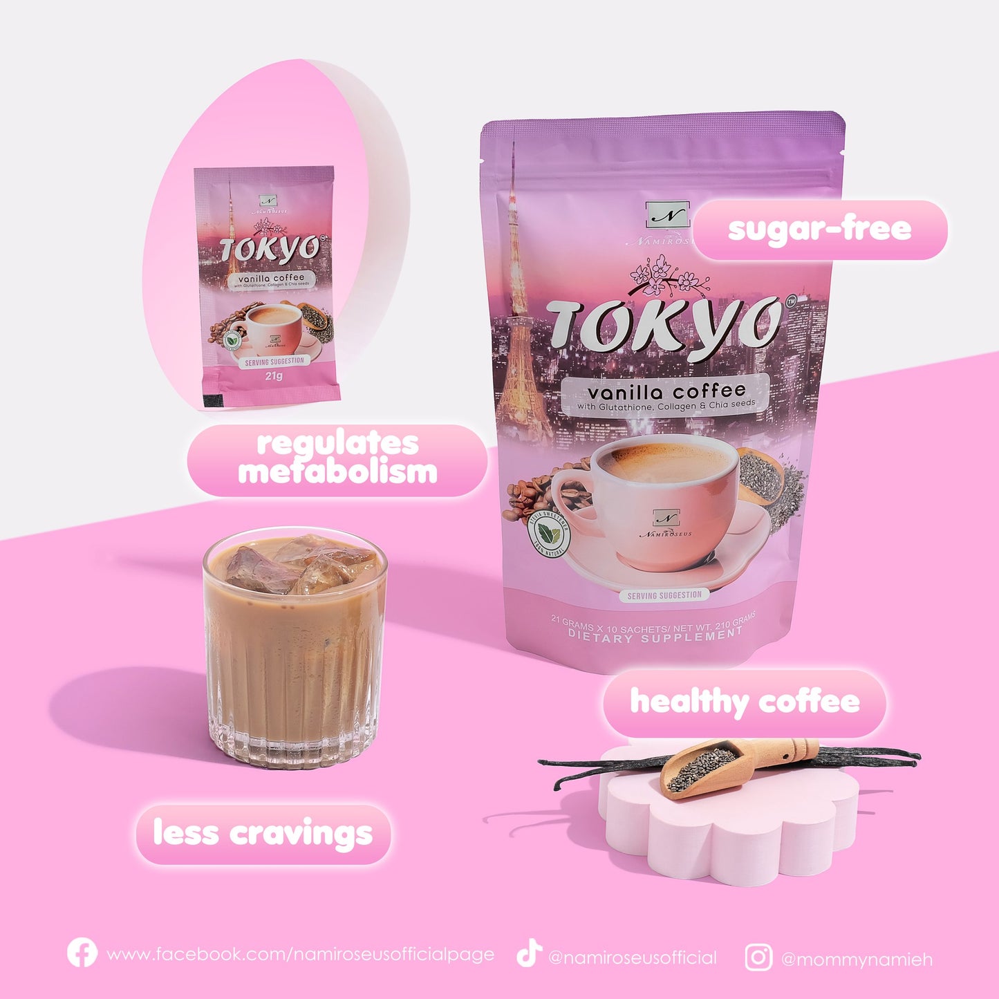 NAMIROSEUS TOKYO Vanilla Coffee - 10 sachets