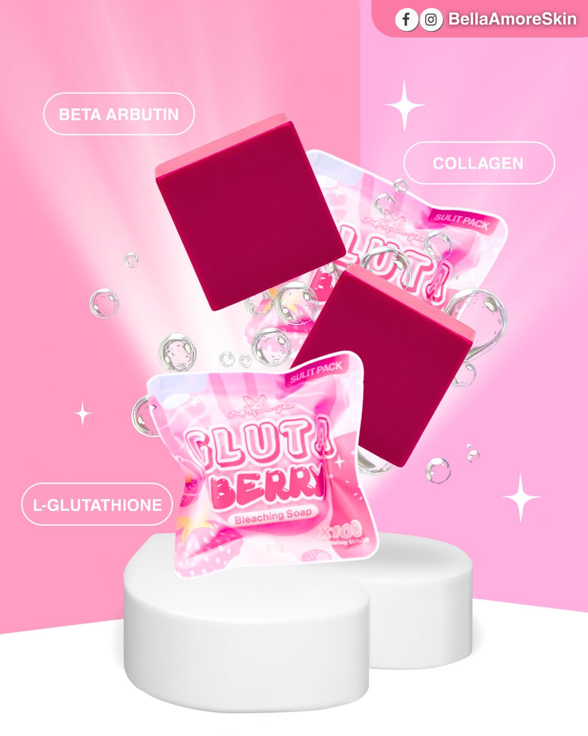 BELLA AMORE Gluta Berry Bleaching Soap 50g