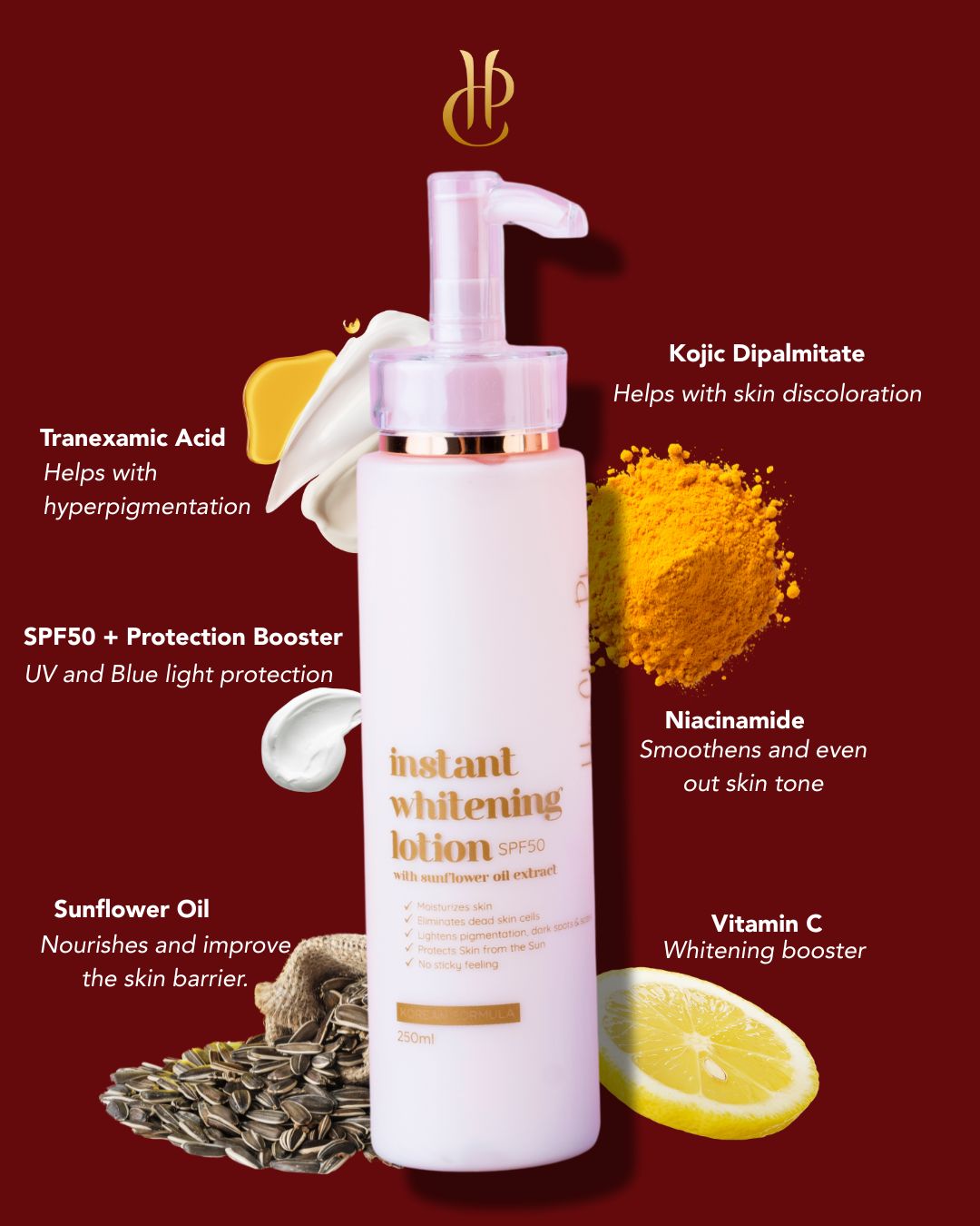 HER CHOICE Instant Whitening Lotion SPF 50