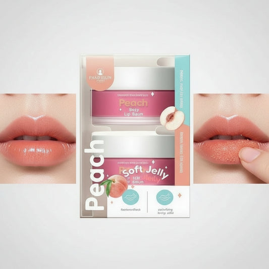 Precious Skin Peach Jelly Lip Balm & Sugar Lip Scrub Combo