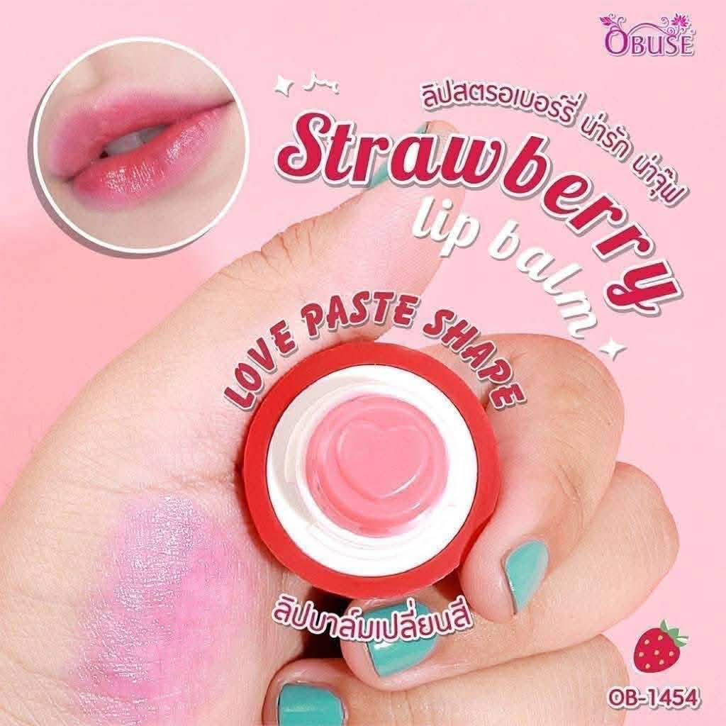 Obuse Strawberry Lip Balm/Key Chain