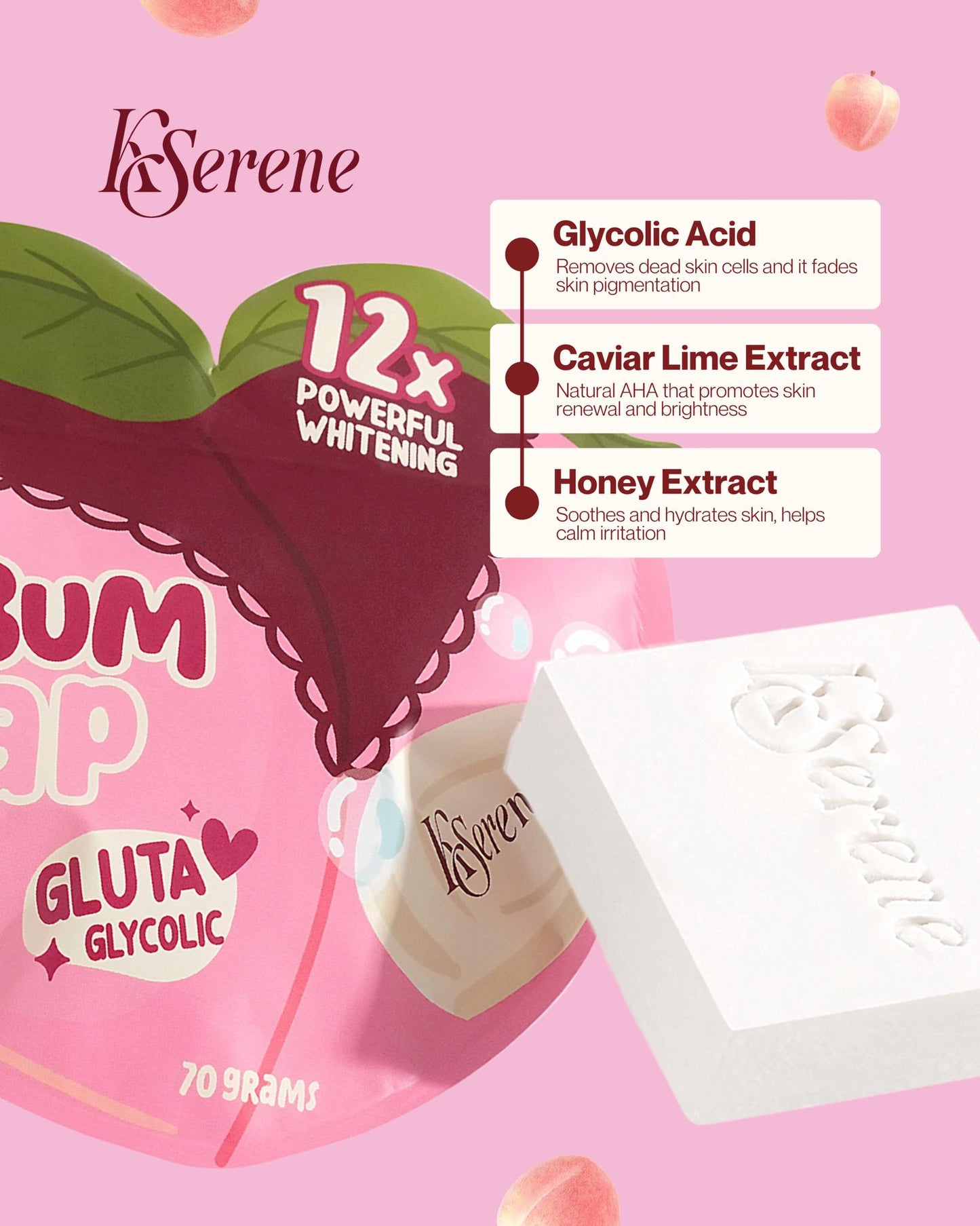 KSERENE KILIBUM Gluta Glycolic Soap (3 x 70g)